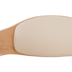 Silla de Confidente BUTAN color haya y piel blanca