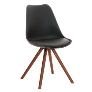 Silla de Diseño / Confidente ALMA nogal, muy exclusiva color negro