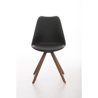 Silla de Diseño / Confidente ALMA nogal, muy exclusiva color negro 2