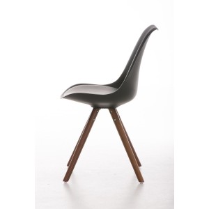 Silla de Diseño / Confidente ALMA nogal, muy exclusiva color negro