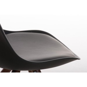 Silla de Diseño / Confidente ALMA nogal, muy exclusiva color negro