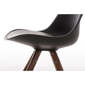 Silla de Diseño / Confidente ALMA nogal, muy exclusiva color negro