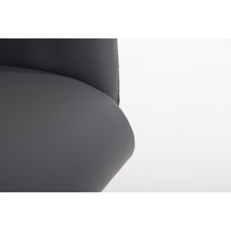 Sillón de Diseño TOKIO Piel, Estrucutura en Acero, en Piel Negro