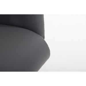 Sillón de Diseño TOKIO Piel, Estrucutura en Acero, en Piel Negro