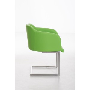 Sillón de Diseño TOKIO Piel, Estrucutura en Acero, en Piel Negro