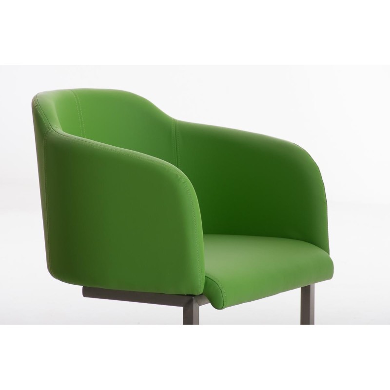 Sillón de Diseño TOKIO Piel, Estrucutura en Acero, en Piel Negro