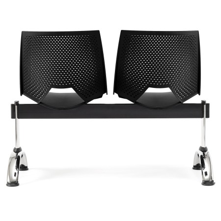 Bancada para sala de espera 2 asientos ENZO, negro
