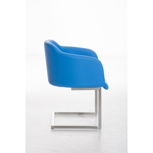 Sillón de Diseño TOKIO Piel, Estrucutura en Acero, en Piel Negro