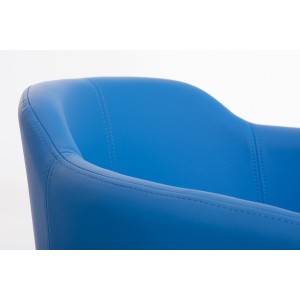 Sillón de Diseño TOKIO Piel, Estrucutura en Acero, en Piel Negro