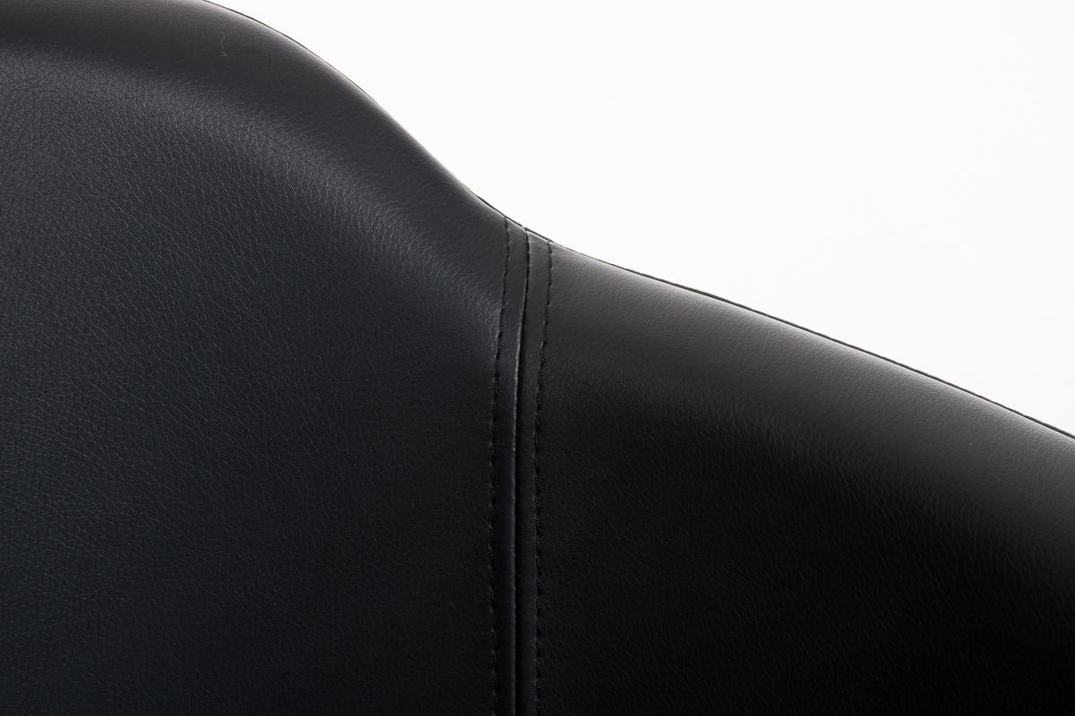 Sillón de Diseño TOKIO Piel, Estrucutura en Acero, cómodo asiento acolchado en Piel negro