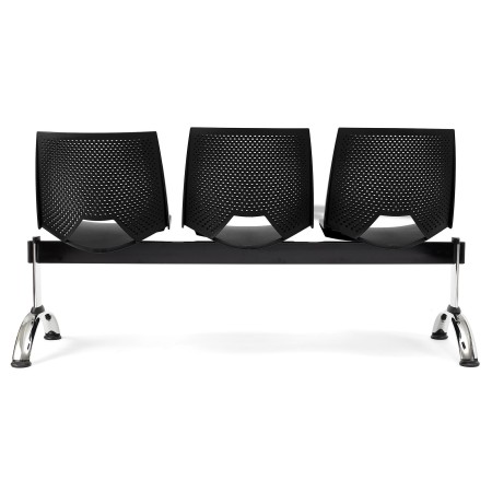 Bancada para sala de espera 3 asientos ENZO, negro