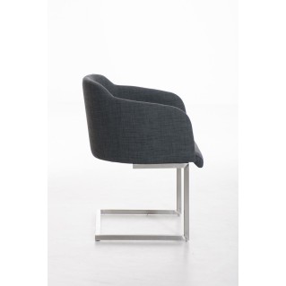 Sillón de Diseño TOKIO Tela, Estrucutura en Acero, en Tejido Blanco 2