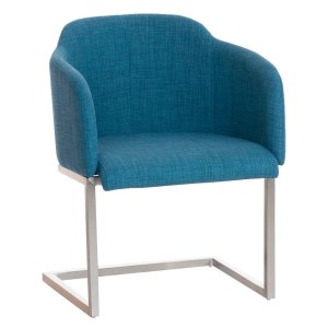 Sillón de Diseño TOKIO Tela, Estrucutura en Acero, en Tejido Blanco