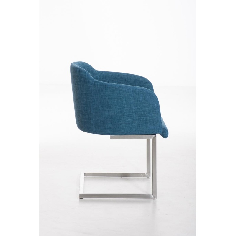 Sillón de Diseño TOKIO Tela, Estrucutura en Acero, en Tejido Blanco