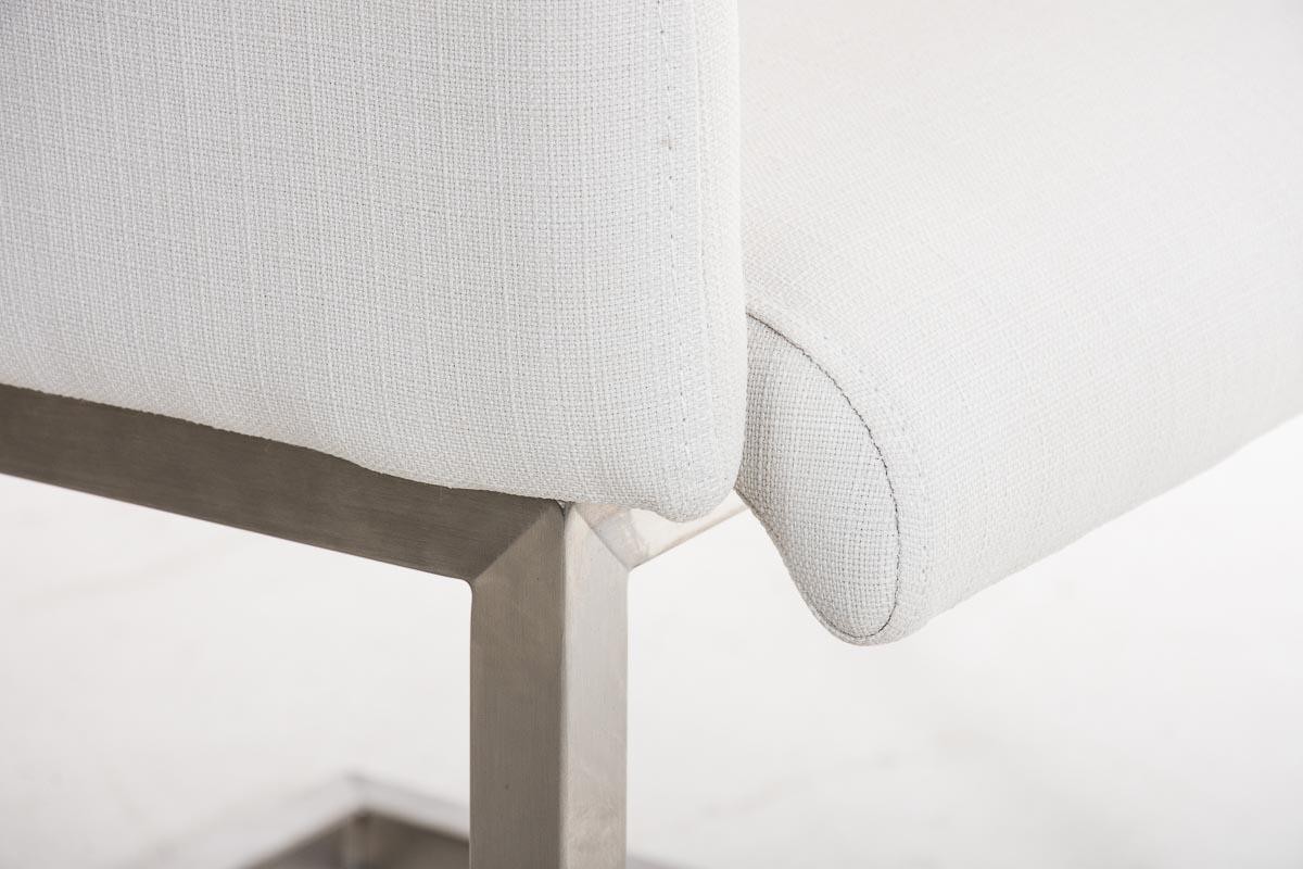 Sillón de Diseño TOKIO Tela, Estrucutura en Acero, cómodo asiento acolchado en Tejido Gris oscuro