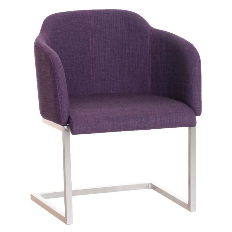 Sillón de Diseño TOKIO Tela, Estrucutura en Acero, en Tejido Blanco
