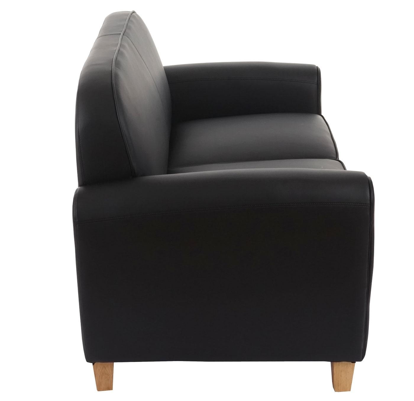 Sofá de 2 Plazas ARTIS, Precioso Diseño Elegante, Cómodo y Versátil, En Piel Color Negro