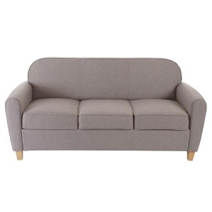 Sofá de 3 plazas ARTIS, elegante diseño y gran acolchado, piel negro