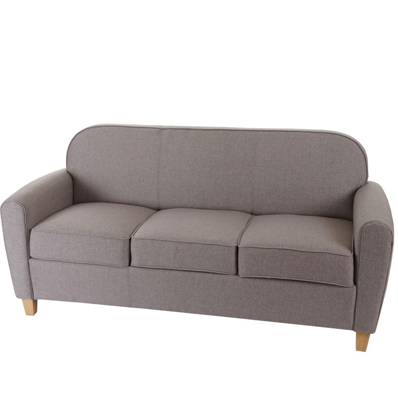Sofá de 3 plazas ARTIS, elegante diseño y gran acolchado, piel negro