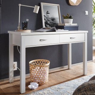 Mesa de Escritorio BERKLEY, dos amplios cajones, color blanco 2