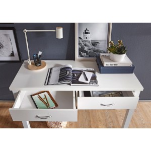Mesa de Escritorio BERKLEY, dos amplios cajones, color blanco