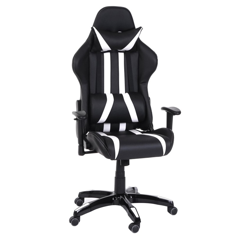 Sillon Gaming DRIVER, Impresionante diseño deportivo, con cojines, en negro y rojo