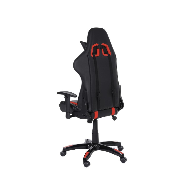 Sillon Gaming DRIVER, Impresionante diseño deportivo, con cojines, en negro y rojo