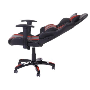 Sillon Gaming DRIVER, Impresionante diseño deportivo, con cojines, en negro y rojo