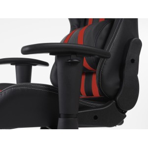 Sillon Gaming DRIVER, Impresionante diseño deportivo, con cojines, en negro y rojo