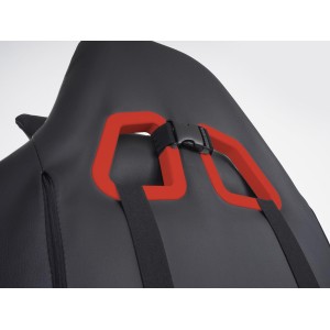 Sillon Gaming DRIVER, Impresionante diseño deportivo, con cojines, en negro y rojo
