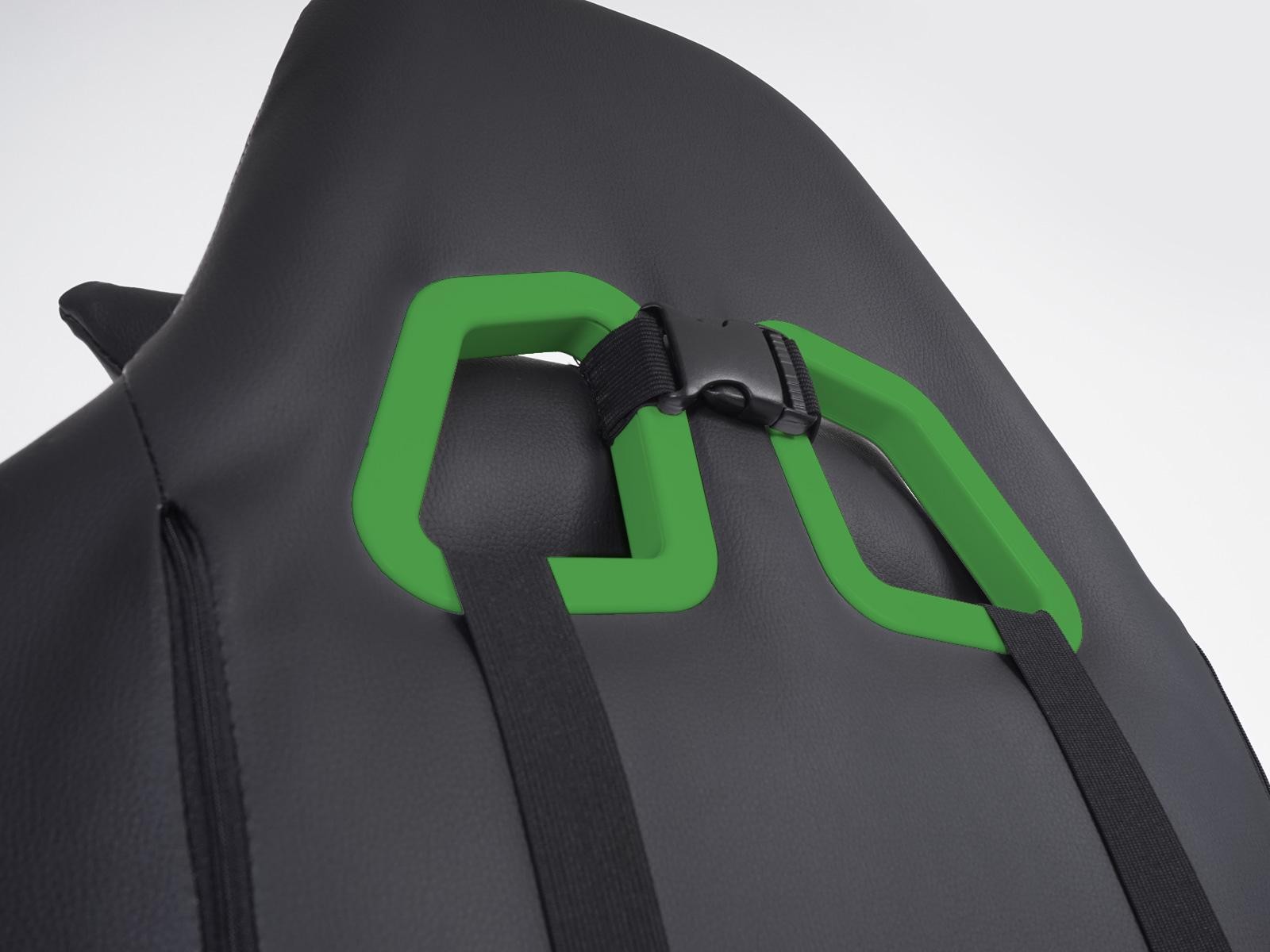 Sillón Gaming DRIVER, Diseño Muy Deportivo, Máxima Comodidad, Incluye Cojines, En Piel Negro y Rojo