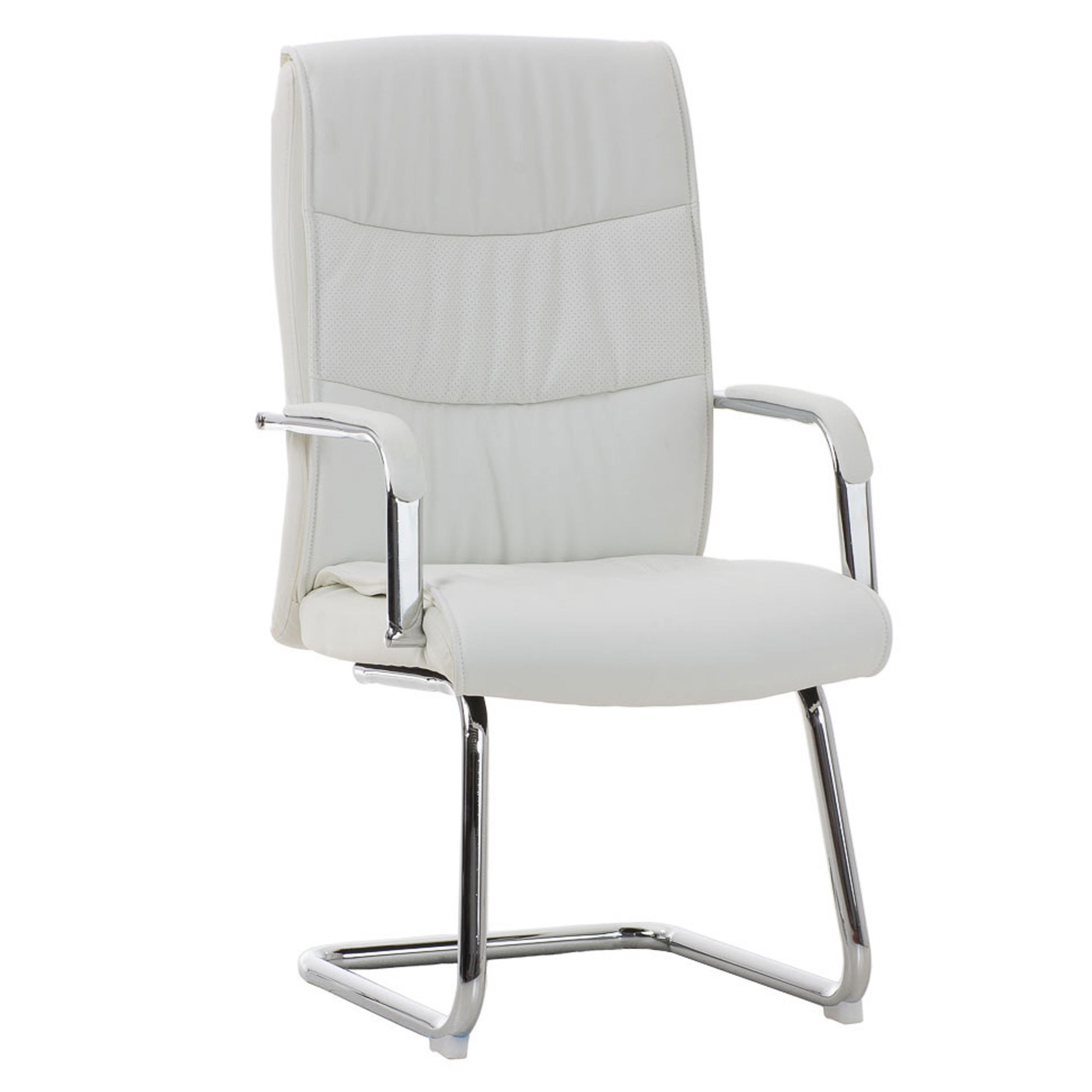 Silla de Confidente CAROL, estructura metálica resistente, gran acolchado, reposabrazos, Piel Negro