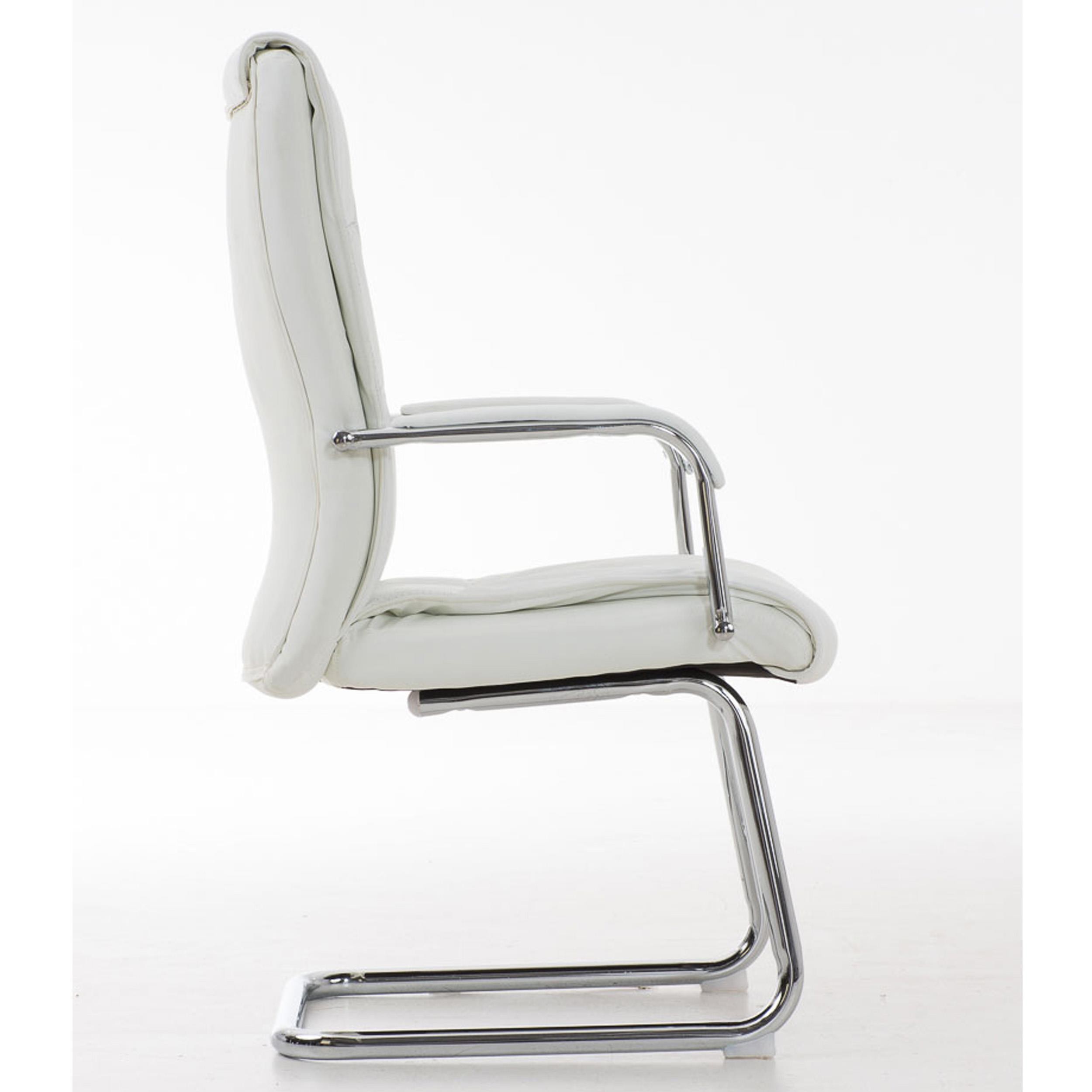 Silla de Confidente CAROL, estructura metálica resistente, gran acolchado, reposabrazos, Piel Negro