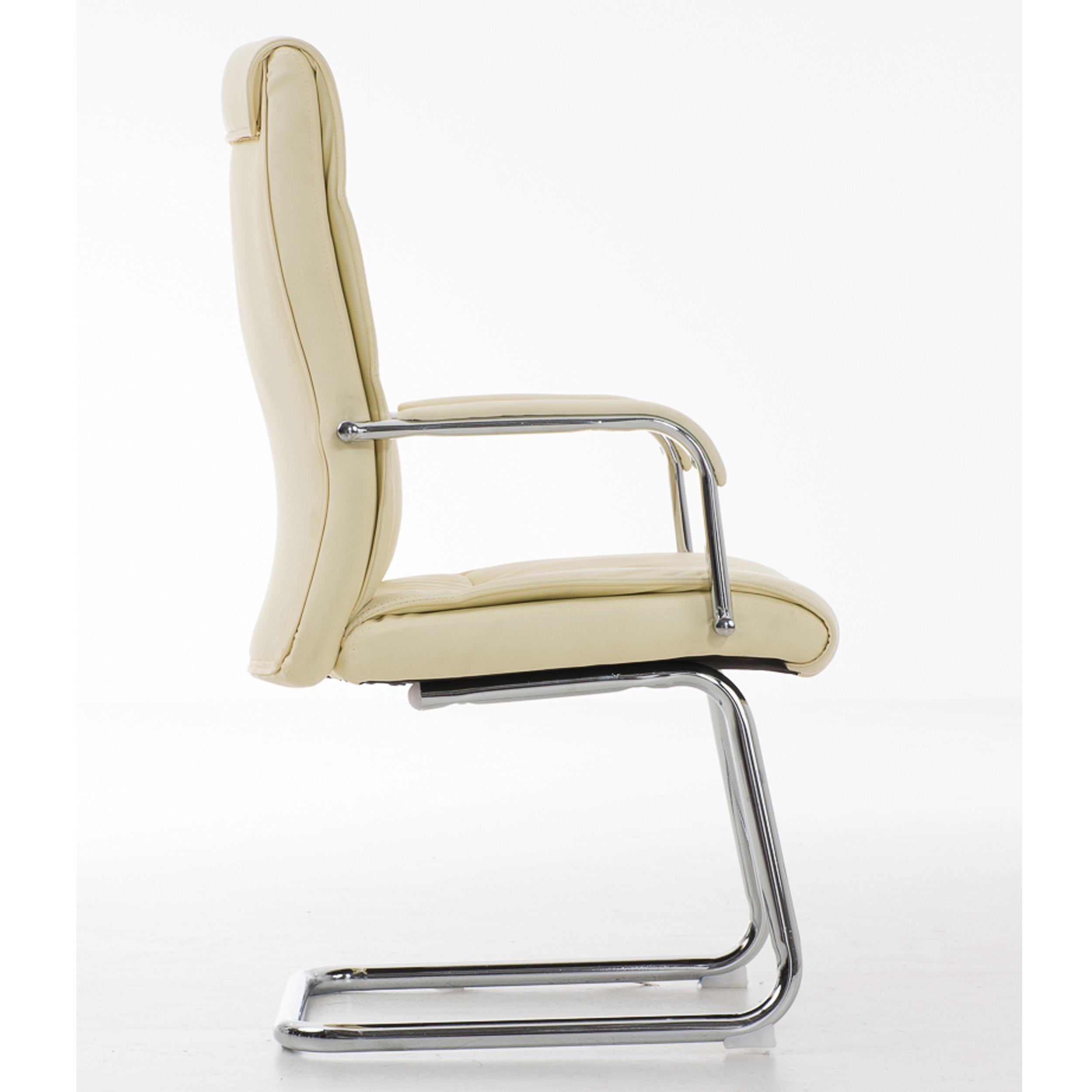Silla de Confidente CAROL, estructura metálica resistente, gran acolchado, reposabrazos, Piel Negro