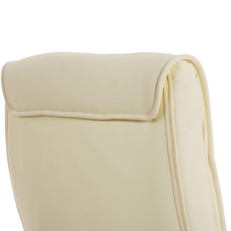 Silla de Confidente CAROL, estructura metálica, en Piel color Negro