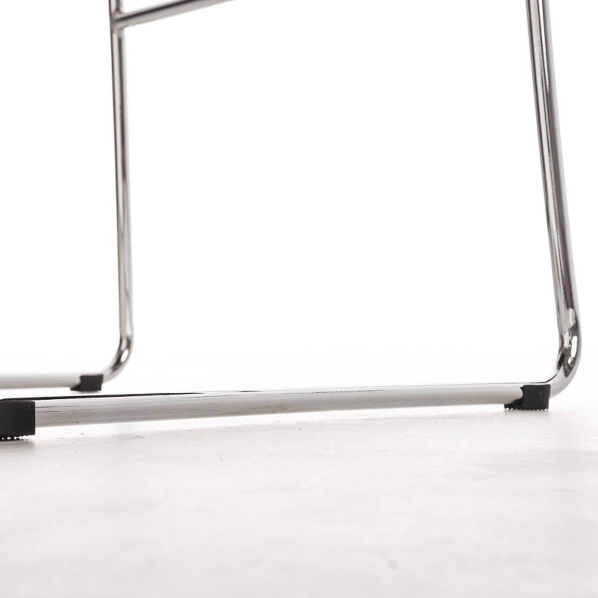 Silla de Confidente LESA, exclusivo diseño, gran acolchado tapizado en costuras, Piel color Blanco