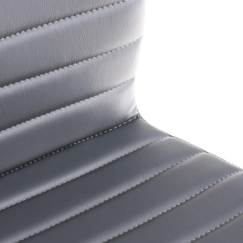 Silla de Confidente LESA, estructura metálica, en Piel color Blanco