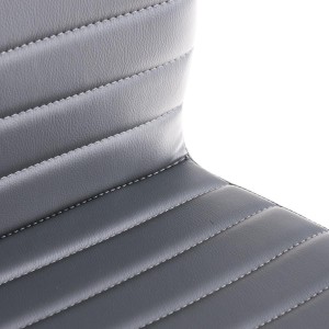Silla de Confidente LESA, estructura metálica, en Piel color Blanco