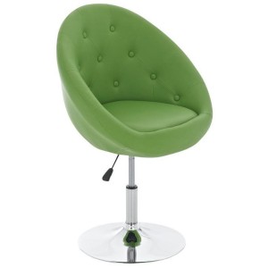 Sillón/taburete estilo Chester con capitoné BELFAST, en verde