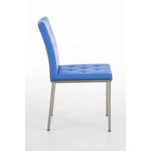 Silla de Confidente GALA, bonito diseño, robusta y resistente, Piel Negra