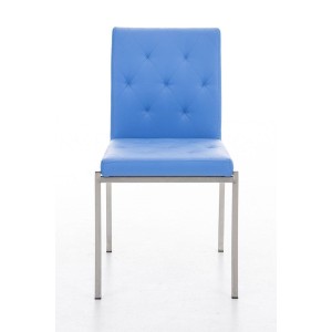 Silla de Confidente GALA, bonito diseño, robusta y resistente, Piel Negra
