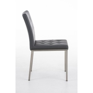 Silla de Confidente GALA, bonito diseño, robusta y resistente, Piel Negra
