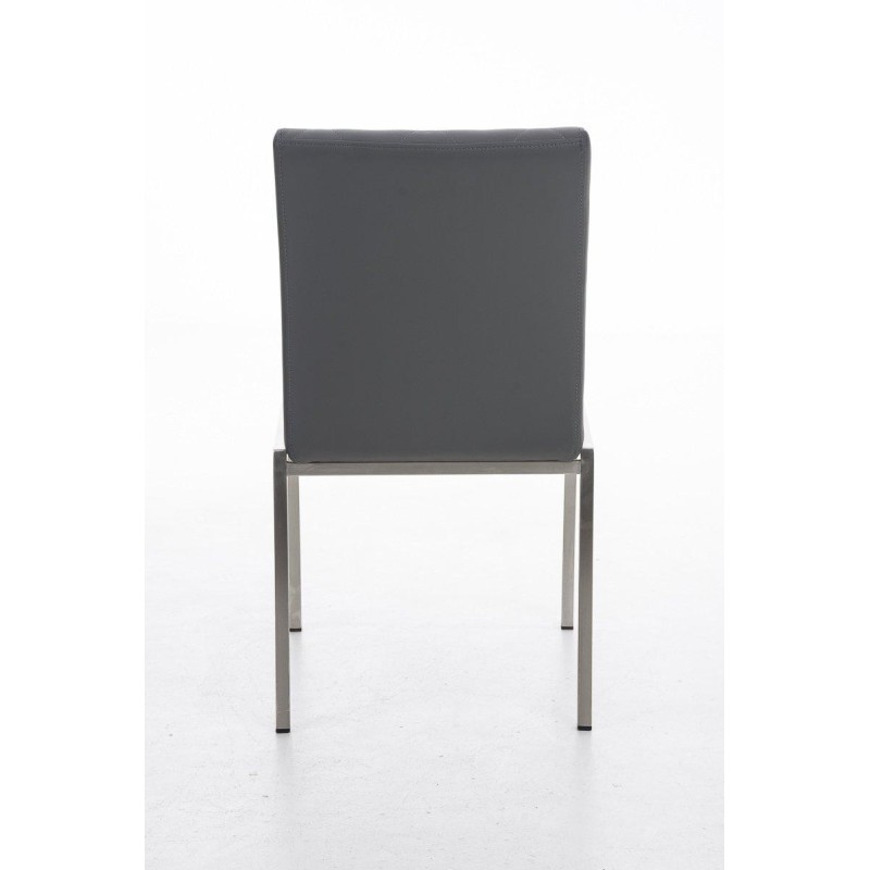 Silla de Confidente GALA, bonito diseño, robusta y resistente, Piel Negra