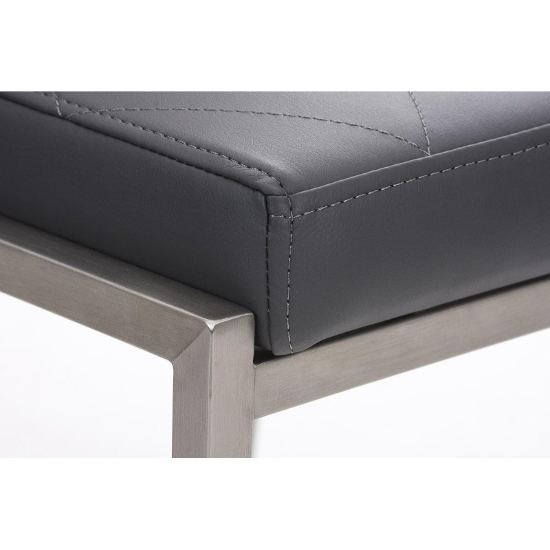 Silla de Confidente GALA, bonito diseño, robusta y resistente, Piel Negra