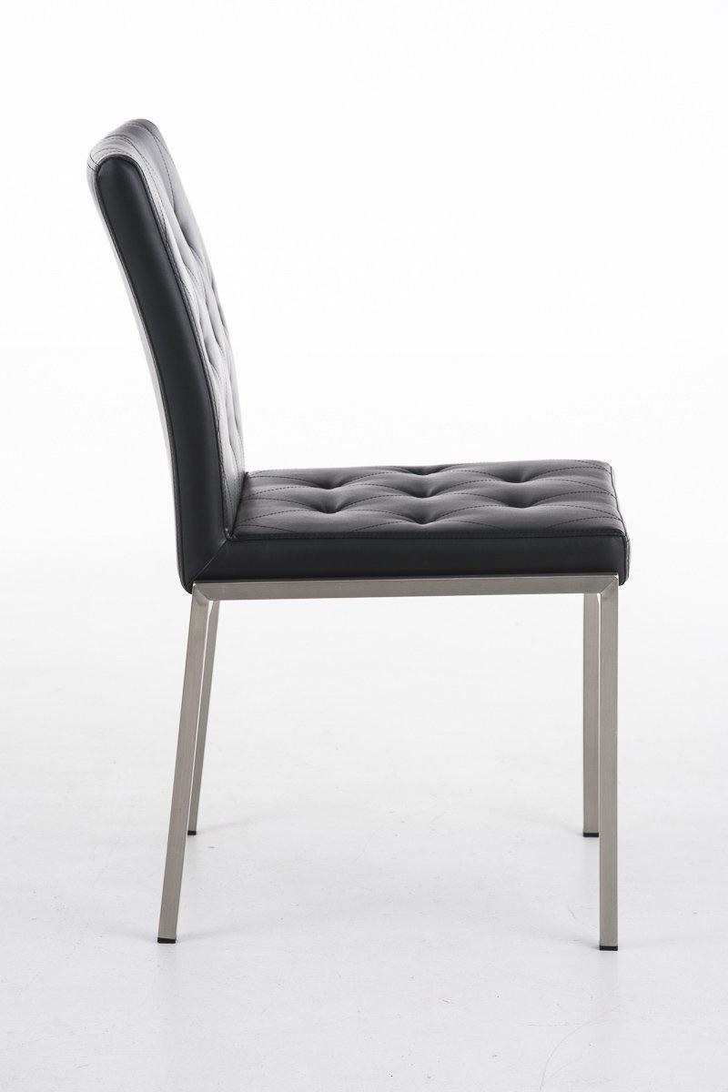 Silla de Confidente GALA, con Gran Acolchado, muy Robusta y Resistente, en Piel color Negro