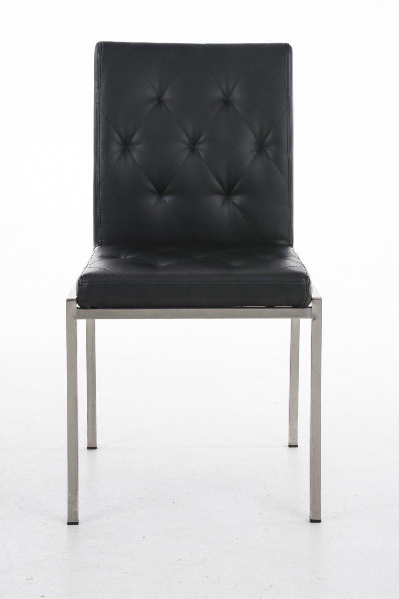 Silla de Confidente GALA, con Gran Acolchado, muy Robusta y Resistente, en Piel color Negro