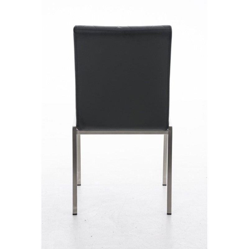 Silla de Confidente GALA, bonito diseño, robusta y resistente, Piel Negra