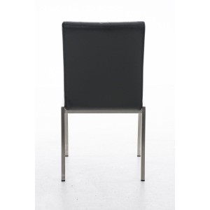 Silla de Confidente GALA, bonito diseño, robusta y resistente, Piel Negra