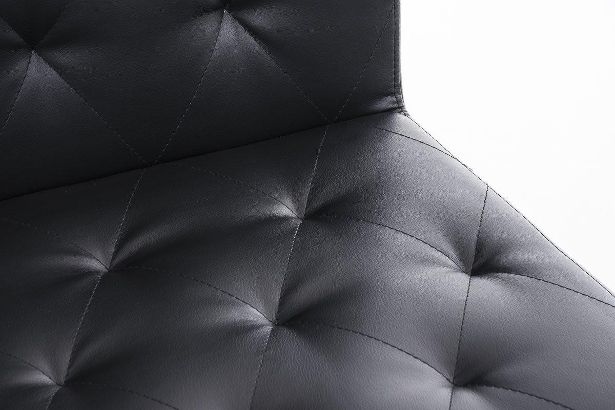 Silla de Confidente GALA, con Gran Acolchado, muy Robusta y Resistente, en Piel color Negro
