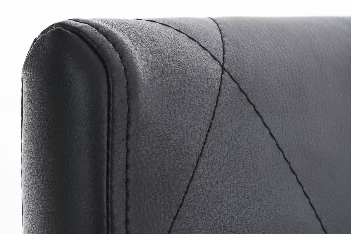Silla de Confidente GALA, con Gran Acolchado, muy Robusta y Resistente, en Piel color Negro